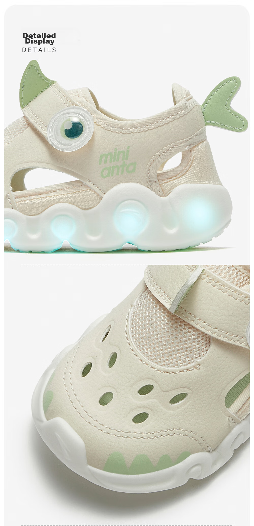 Anta Kids Boys Infant 2026 Summer Outdoor Series Shark Sandals Frame Shoes 332620072 6